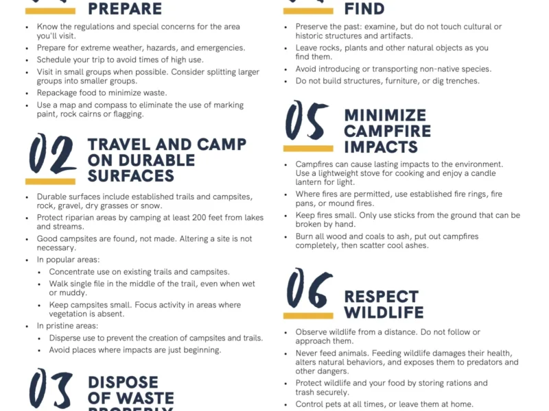 리브노트레이스 Leave No Trace 7가지 행동원칙으로 알아보는 야외 활동의 지혜